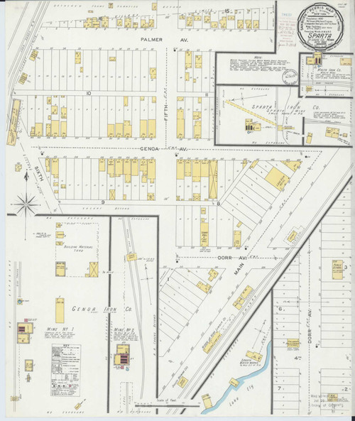 Sparta Minnesota 1900 - Fire Insurance Index - Old Map Reprint