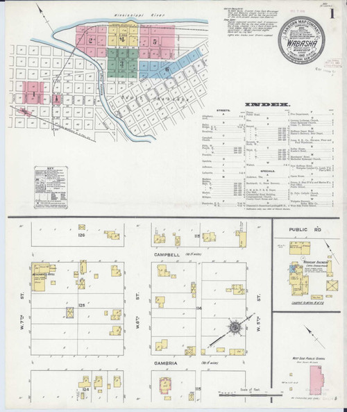 Wabasha Minnesota 1910 - Fire Insurance Index - Old Map Reprint