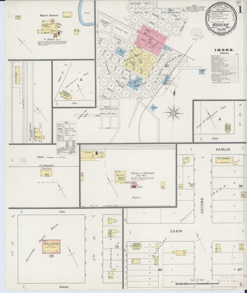 Wadena Minnesota 1894 - Fire Insurance Index - Old Map Reprint