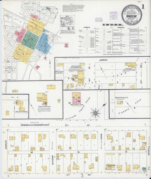 Wadena Minnesota 1904 - Fire Insurance Index - Old Map Reprint