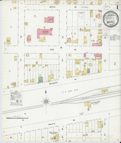 Waverly Minnesota 1899 - Fire Insurance Index - Old Map Reprint