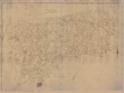 Western Part of Chesterfield County Virginia 1863 - Old Map Reprint