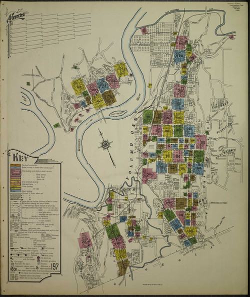 Chattanooga Tennessee 1917 V2 - Fire Insurance Index - Old Map Reprint
