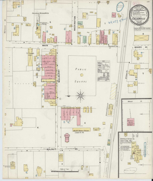 Collierville Tennessee 1897 - Fire Insurance Index - Old Map Reprint