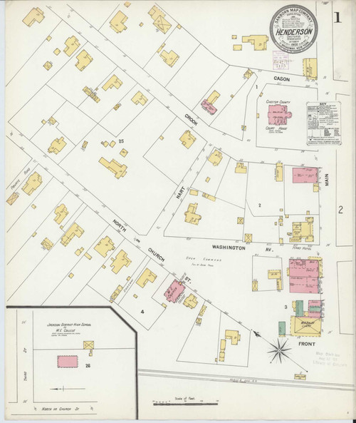 Henderson Tennessee 1902 - Fire Insurance Index - Old Map Reprint