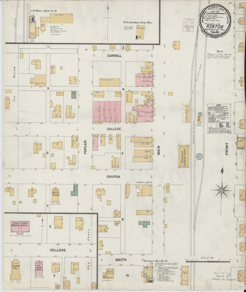 Kenton Tennessee 1901 - Fire Insurance Index - Old Map Reprint
