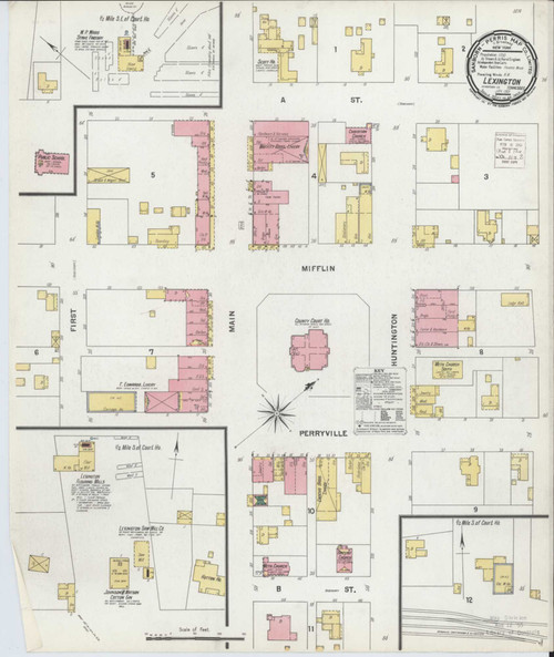 Lexington Tennessee 1901 - Fire Insurance Index - Old Map Reprint