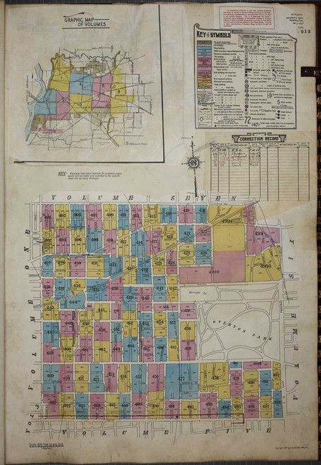 Memphis Tennessee 1951 V4 - Fire Insurance Index - Old Map Reprint