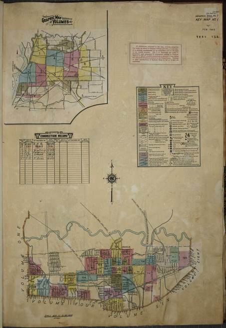 Memphis Tennessee 1951 V7 - Fire Insurance Index - Old Map Reprint