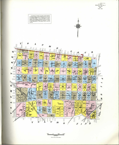 Memphis Tennessee 1952 V5 - Fire Insurance Index - Old Map Reprint