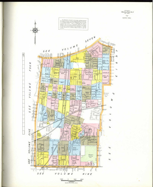 Memphis Tennessee 1952 V6 - Fire Insurance Index - Old Map Reprint
