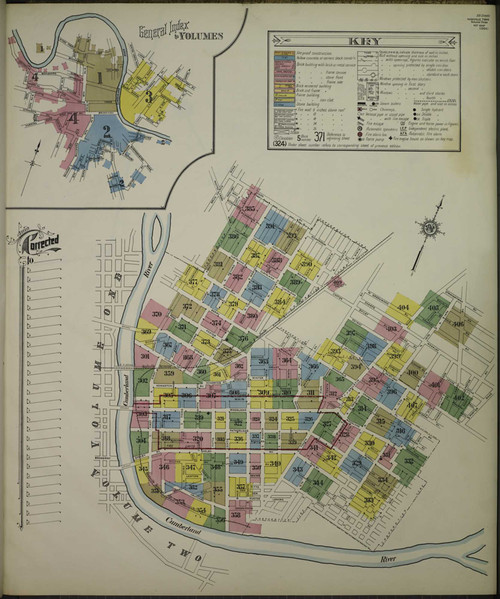 Nashville Tennessee 1914 V3 - Fire Insurance Index - Old Map Reprint