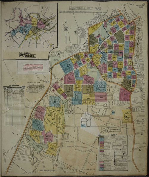 Nashville Tennessee 1951 V4 - Fire Insurance Index - Old Map Reprint