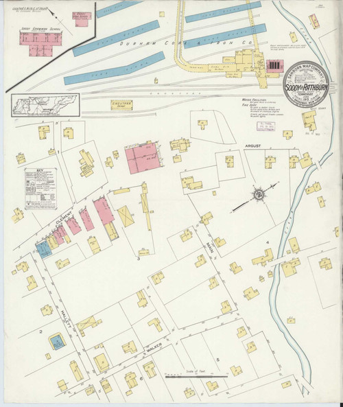 Soddy Tennessee 1913 - Fire Insurance Index - Old Map Reprint