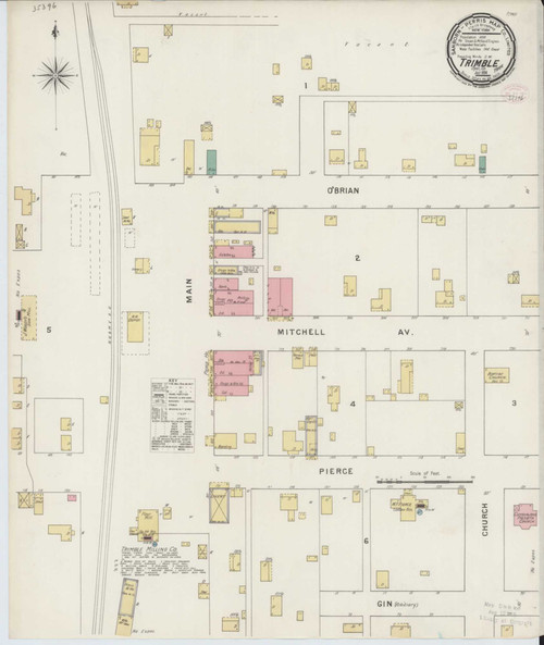 Trimble Tennessee 1894 - Fire Insurance Index - Old Map Reprint