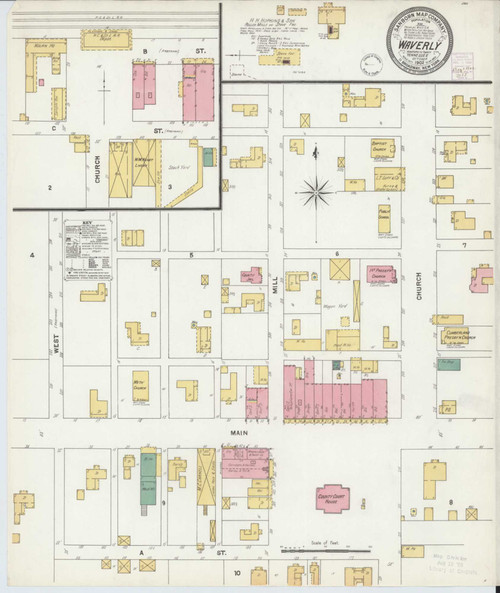 Waverly Tennessee 1902 - Fire Insurance Index - Old Map Reprint