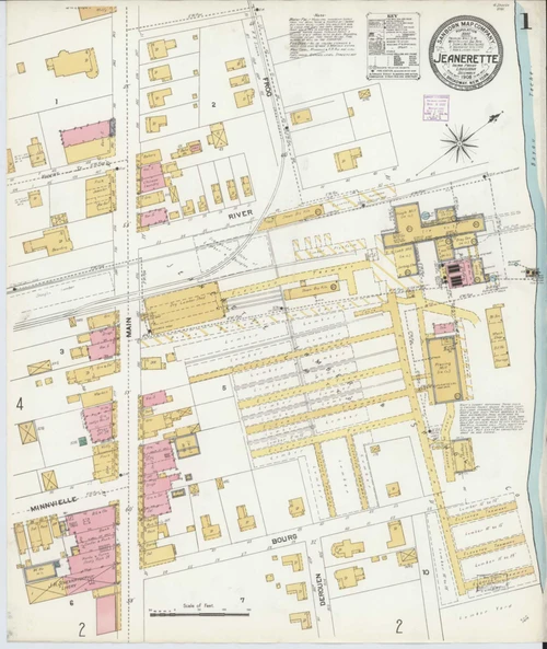 Jeannerette Louisiana 1906 - Fire Insurance Index - Old Map Reprint