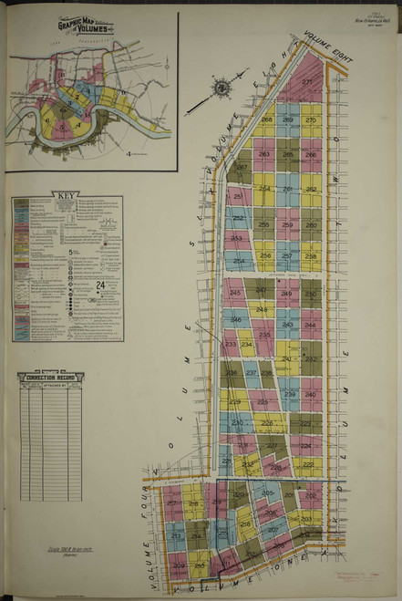 New Orleans Louisiana 1940 V3 - Fire Insurance Index - Old Map Reprint