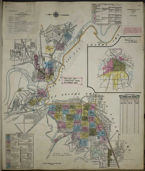 Shreveport Louisiana XXXX V3 - Fire Insurance Index - Old Map Reprint