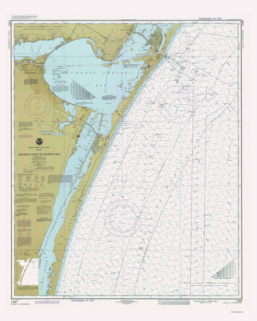 Aransas Pass to Baffin Bay 1996 80000 AT Chart 11307 (1286) - Texas