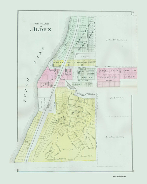 Alden Village, Michigan 1897 Old Map CUSTOM Print - Antrim Co. 58-59