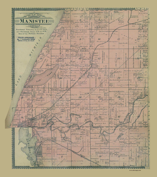 Manistee, Michigan 1903 Old Map Print - Manistee Co. 31