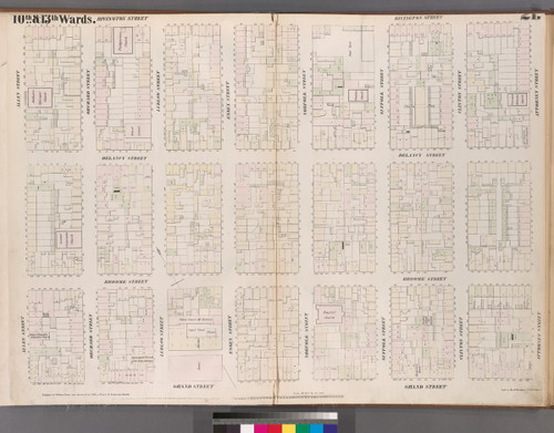 New York City, NY Fire Insurance 1852 Sheet 21 V2 - Old Map Reprint - New York