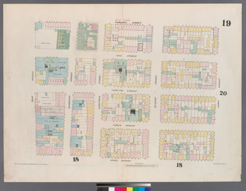 New York City, NY Fire Insurance 1857 Sheet 19 V2 - Old Map Reprint - New York