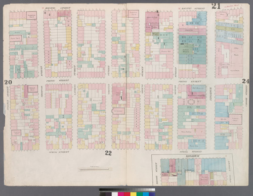 New York City, NY Fire Insurance 1857 Sheet 21 V2 - Old Map Reprint - New York
