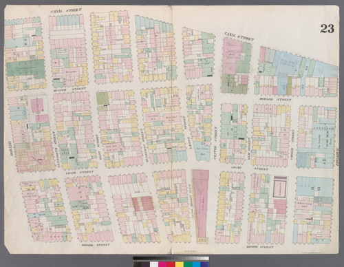 New York City, NY Fire Insurance 1857 Sheet 23 V2 - Old Map Reprint - New York