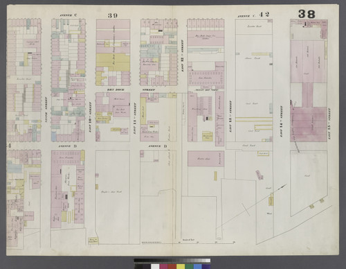 New York City, NY Fire Insurance 1859 Sheet 38 V3 - Old Map Reprint - New York