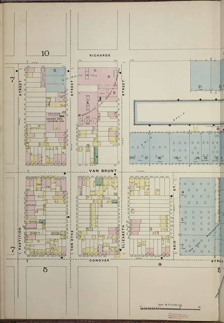 Brooklyn, NY Fire Insurance 1886 Sheet 6-L V1 - Old Map Reprint - New York