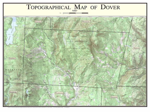 Dover 1997 - Custom USGS Old Topo Map - Vermont