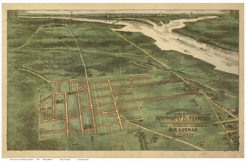 Northwest Alexandria, Virginia 1890 Bird's Eye View