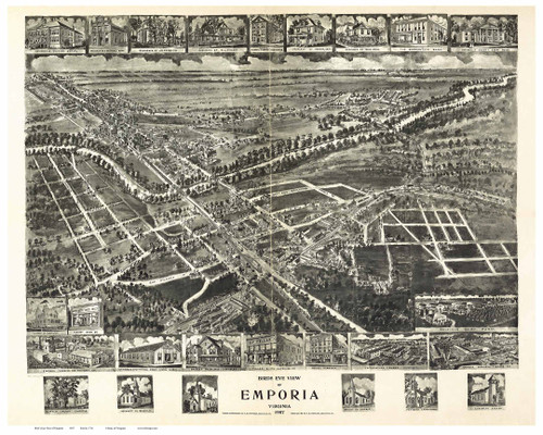 Emporia, Virginia 1907 Bird's Eye View