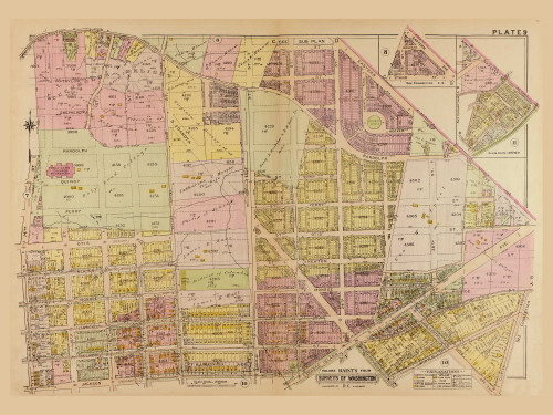 Plate 9, Holy Land College Monastery - Washington DC 1921 Atlas Old Map Reprint - Baist Vol.4