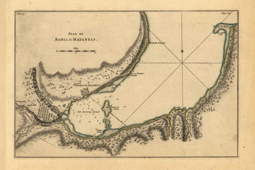 Bay of Matanzas, Cuba, 1768 - Old Map Reprint - USA Jefferys 1768 Atlas 61