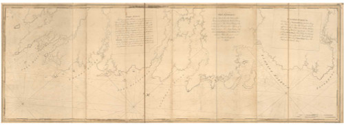 Port Mills, Port Mansfild, and Gambier Harbor 1776 - Des Barres V1-15 Reprint - USA Regional