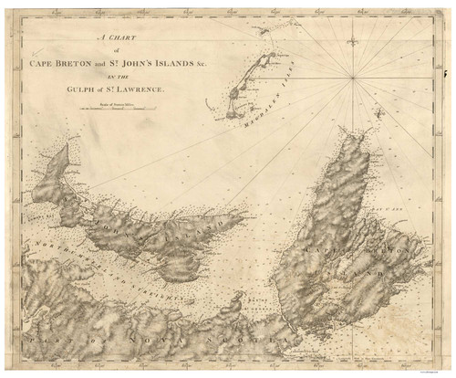 Cape Breton & Prince Edward Islands 1784x - Des Barres V2-3 Reprint - USA Regional