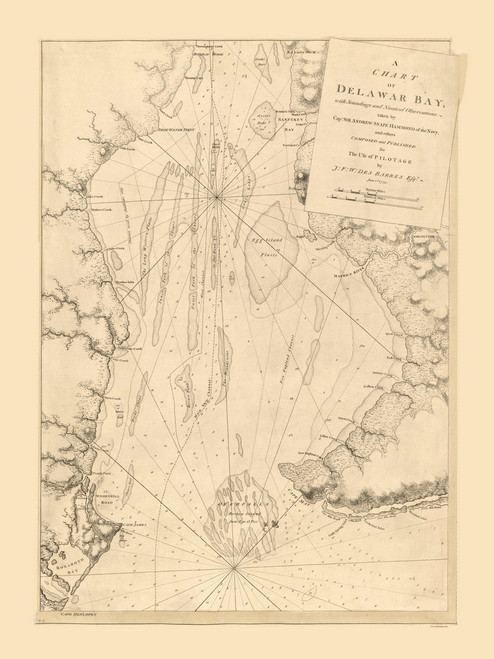 Delaware Bay 1779 - Des Barres V3-28 Reprint - USA Regional