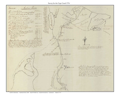 Cape Cod Canal 1776 Mackin - Old Map Custom Print
