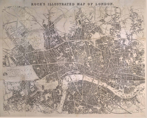 Old Map of London 1845 Rocks - Old Map Reprint
