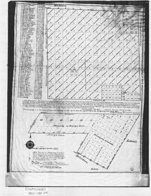 Montgomery List 1 Lotting Vermont Town Dewart