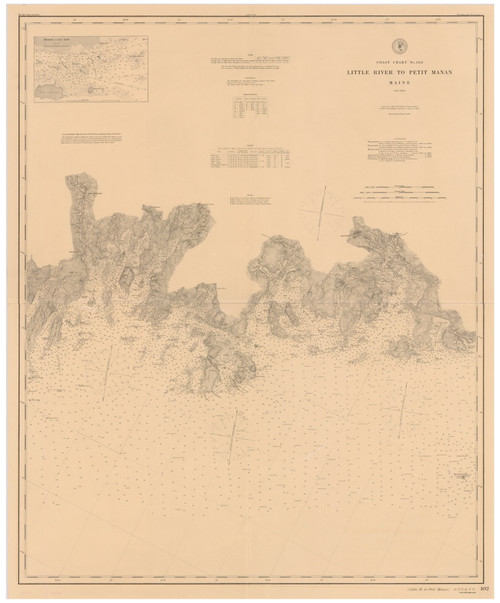 Little River to Petit Manan 1888 80000 AT Chart 102