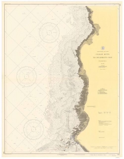 Cedar Keys to Deadman's Bay 1937 80000 AT Chart 180