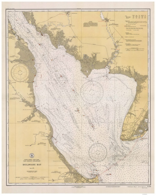 Delaware Bay 1934 80000 AT Chart 1218