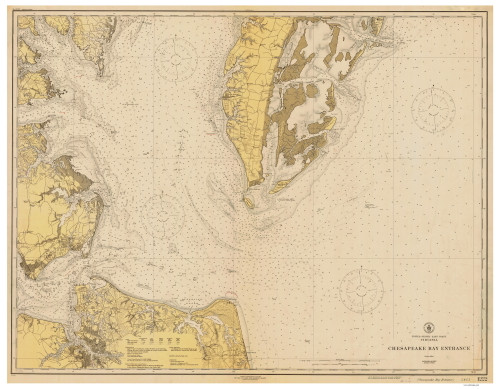 Chesapeake Bay Entrance 1920 80000 AT Chart 1222