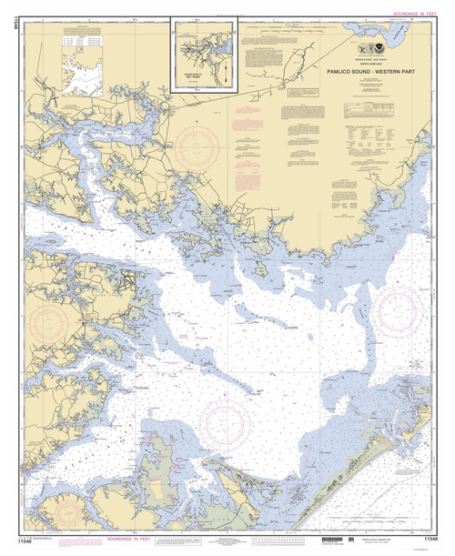 Pamlico Sound Western Part 2012 80000 AT Chart South Carolina 1231