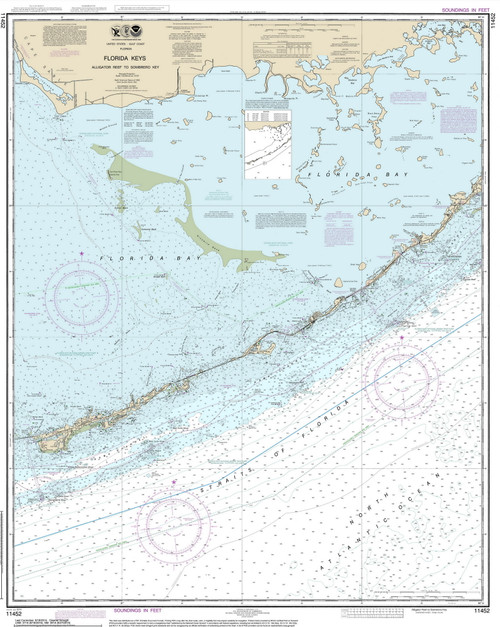 Florida Keys Alligator Reef to Sombrero Key 2014 80000 AT Chart 11452 (1250)