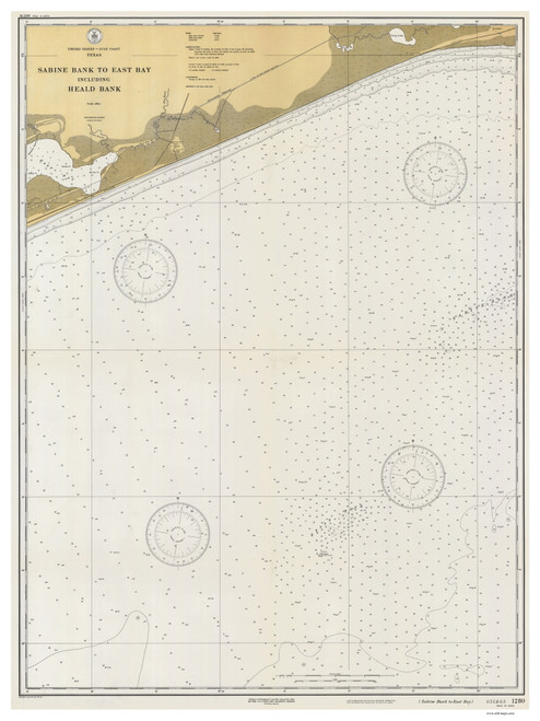 Sabine Bank to East Bay including Heald Bank 1933 80000 AT Chart 1280